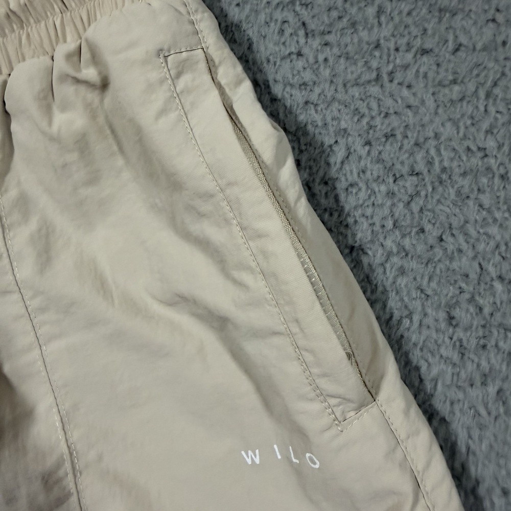 Wilo The Label Pants Womens Medium Beige Nylon Joggers Elastic Waist Cuffed - Picture 8 of 10